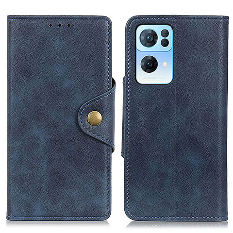 Custodia Portafoglio In Pelle Cover con Supporto N06P per Oppo Reno7 Pro 5G Blu