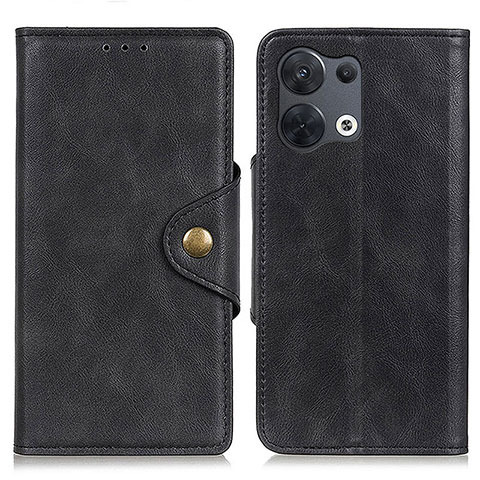 Custodia Portafoglio In Pelle Cover con Supporto N06P per Oppo Reno9 Pro+ Plus 5G Nero