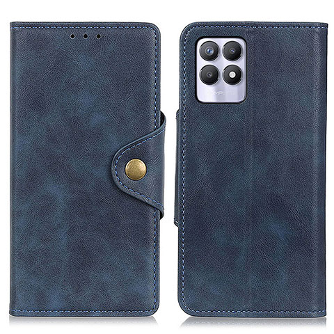 Custodia Portafoglio In Pelle Cover con Supporto N06P per Realme 8i Blu