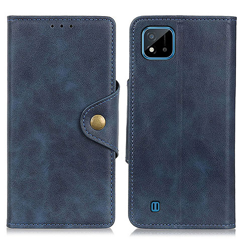 Custodia Portafoglio In Pelle Cover con Supporto N06P per Realme C11 (2021) Blu