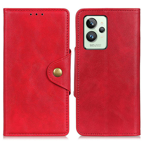 Custodia Portafoglio In Pelle Cover con Supporto N06P per Realme GT2 Pro 5G Rosso