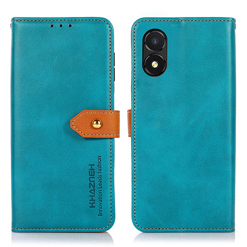 Custodia Portafoglio In Pelle Cover con Supporto N07P per Huawei Honor X5 Ciano