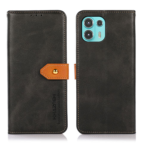 Custodia Portafoglio In Pelle Cover con Supporto N07P per Motorola Moto Edge 20 Lite 5G Nero