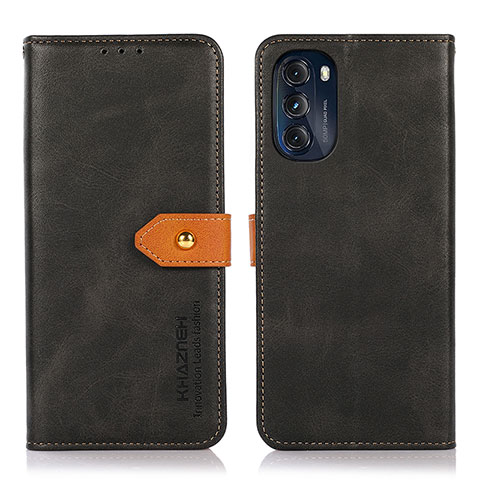 Custodia Portafoglio In Pelle Cover con Supporto N07P per Motorola Moto G 5G (2022) Nero