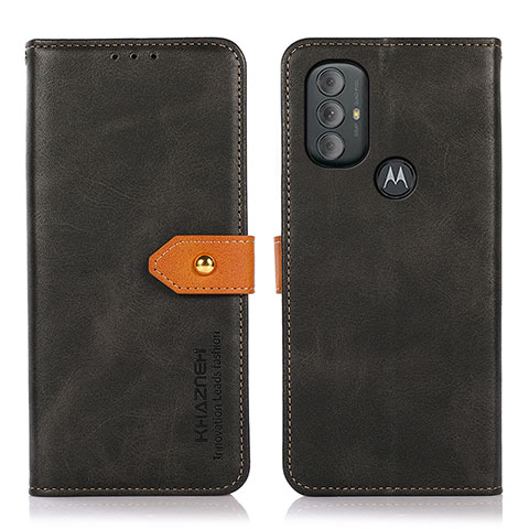 Custodia Portafoglio In Pelle Cover con Supporto N07P per Motorola Moto G Play Gen 2 Nero