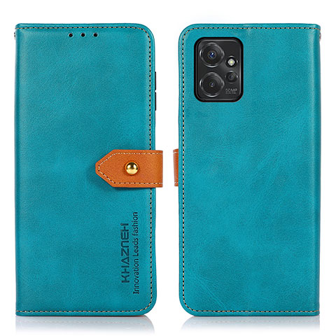 Custodia Portafoglio In Pelle Cover con Supporto N07P per Motorola Moto G Power 5G (2023) Ciano