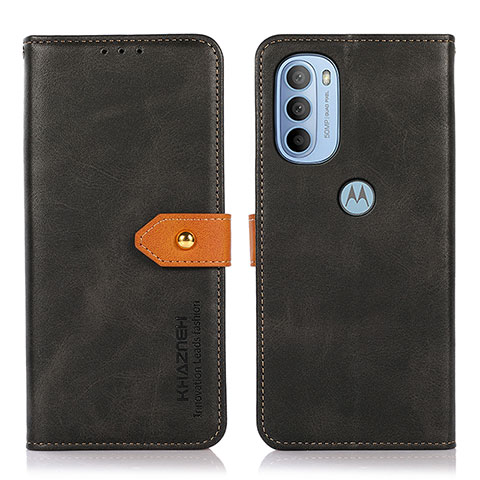 Custodia Portafoglio In Pelle Cover con Supporto N07P per Motorola Moto G41 Nero