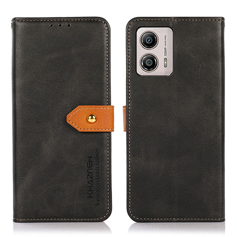 Custodia Portafoglio In Pelle Cover con Supporto N07P per Motorola Moto G53j 5G Nero