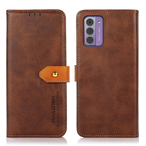 Custodia Portafoglio In Pelle Cover con Supporto N07P per Nokia G42 5G Marrone