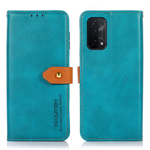 Custodia Portafoglio In Pelle Cover con Supporto N07P per OnePlus Nord N200 5G Ciano