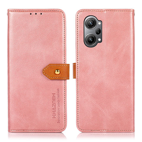 Custodia Portafoglio In Pelle Cover con Supporto N07P per Oppo K10 Pro 5G Rosa