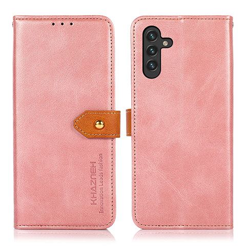 Custodia Portafoglio In Pelle Cover con Supporto N07P per Samsung Galaxy A04s Rosa