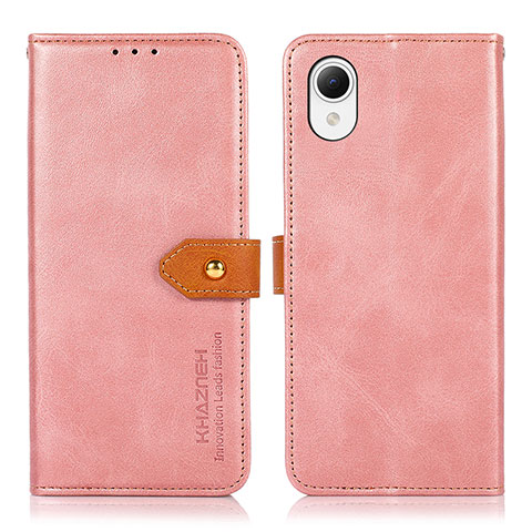 Custodia Portafoglio In Pelle Cover con Supporto N07P per Samsung Galaxy A23s Rosa