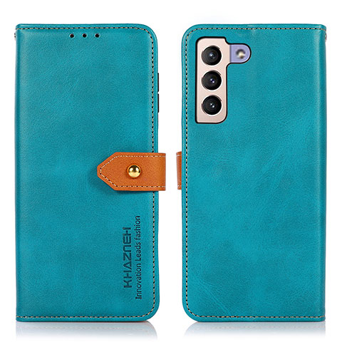 Custodia Portafoglio In Pelle Cover con Supporto N07P per Samsung Galaxy S23 5G Ciano