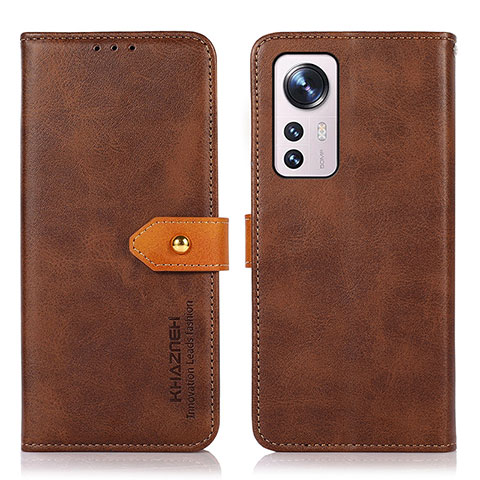 Custodia Portafoglio In Pelle Cover con Supporto N07P per Xiaomi Mi 12 Lite 5G Marrone