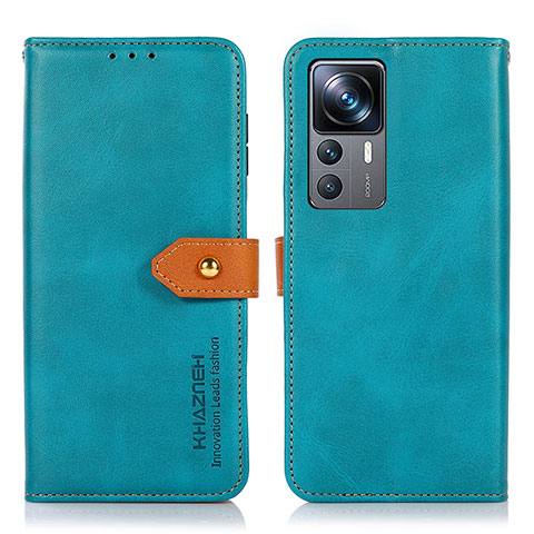 Custodia Portafoglio In Pelle Cover con Supporto N07P per Xiaomi Mi 12T Pro 5G Ciano