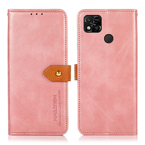 Custodia Portafoglio In Pelle Cover con Supporto N07P per Xiaomi POCO C3 Rosa