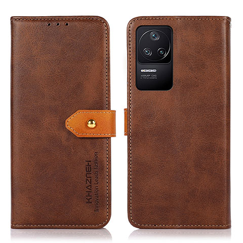 Custodia Portafoglio In Pelle Cover con Supporto N07P per Xiaomi Redmi K40S 5G Marrone