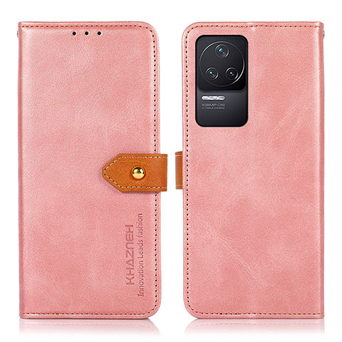 Custodia Portafoglio In Pelle Cover con Supporto N07P per Xiaomi Redmi K50 5G Rosa