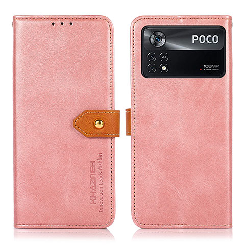 Custodia Portafoglio In Pelle Cover con Supporto N07P per Xiaomi Redmi Note 11E Pro 5G Rosa