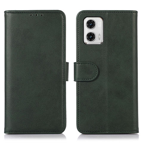 Custodia Portafoglio In Pelle Cover con Supporto N08P per Motorola Moto G73 5G Verde