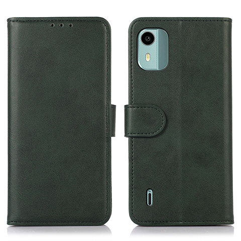 Custodia Portafoglio In Pelle Cover con Supporto N08P per Nokia C12 Verde