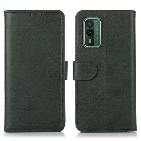 Custodia Portafoglio In Pelle Cover con Supporto N08P per Nokia XR21 Verde