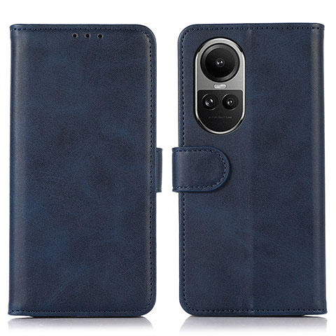 Custodia Portafoglio In Pelle Cover con Supporto N08P per Oppo Reno10 5G Blu