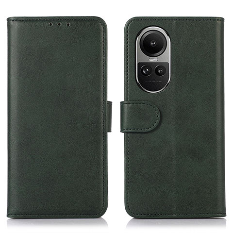 Custodia Portafoglio In Pelle Cover con Supporto N08P per Oppo Reno10 5G Verde