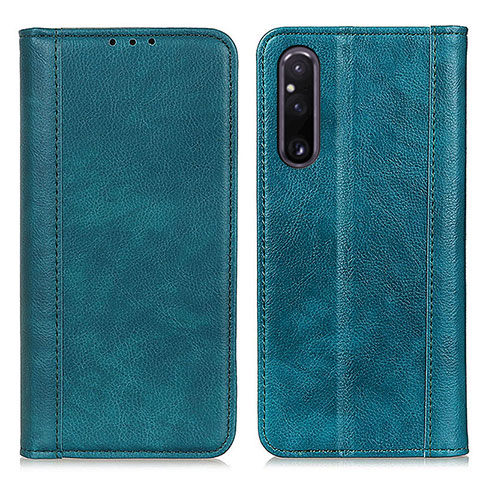 Custodia Portafoglio In Pelle Cover con Supporto N08P per Sony Xperia 1 V Verde