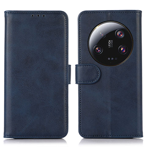 Custodia Portafoglio In Pelle Cover con Supporto N08P per Xiaomi Mi 13 Ultra 5G Blu