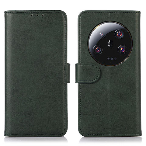 Custodia Portafoglio In Pelle Cover con Supporto N08P per Xiaomi Mi 13 Ultra 5G Verde