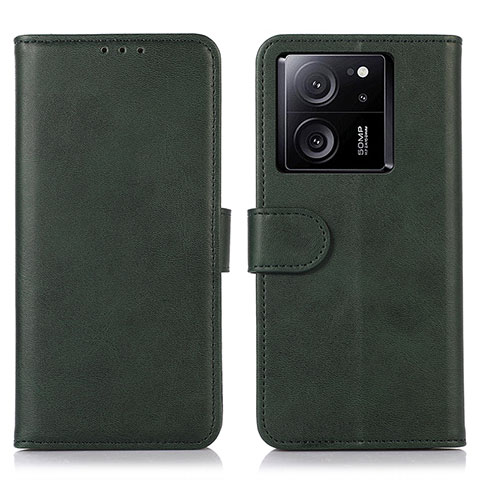 Custodia Portafoglio In Pelle Cover con Supporto N08P per Xiaomi Mi 13T Pro 5G Verde