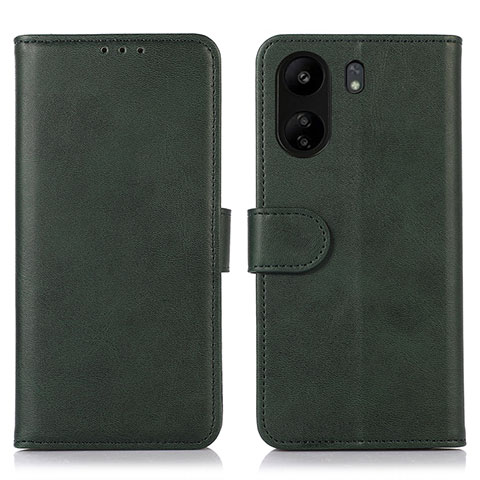 Custodia Portafoglio In Pelle Cover con Supporto N08P per Xiaomi Poco C65 Verde