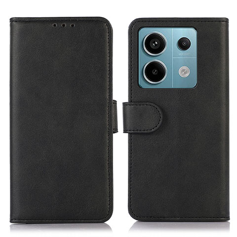 Custodia Portafoglio In Pelle Cover con Supporto N08P per Xiaomi Redmi Note 13 Pro 5G Nero