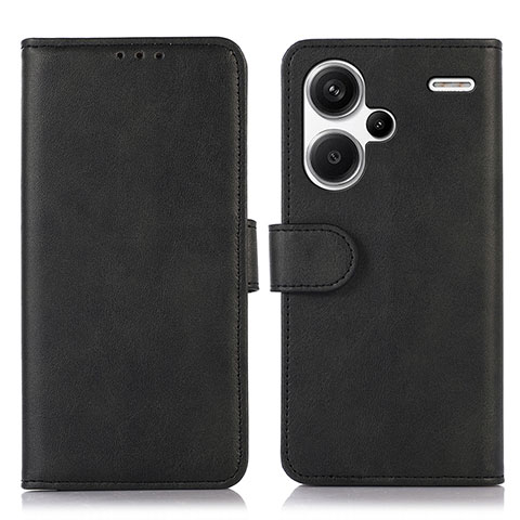 Custodia Portafoglio In Pelle Cover con Supporto N08P per Xiaomi Redmi Note 13 Pro+ Plus 5G Nero