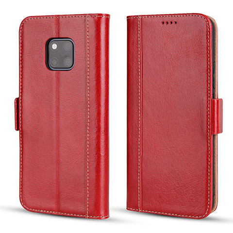 Custodia Portafoglio In Pelle Cover con Supporto P03 per Huawei Mate 20 Pro Rosso