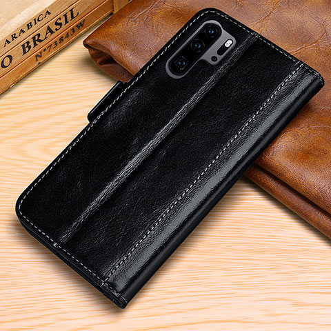 Custodia Portafoglio In Pelle Cover con Supporto P03 per Huawei P30 Pro New Edition Nero