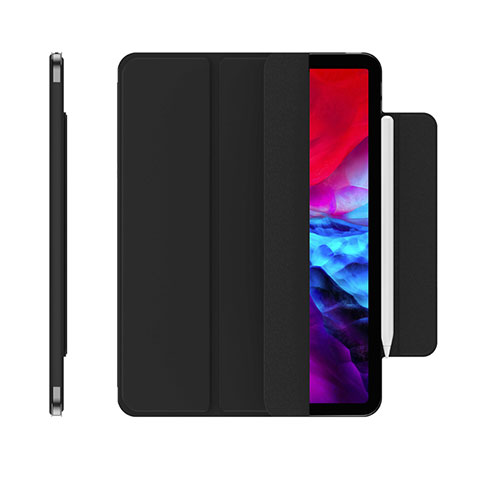 Custodia Portafoglio In Pelle Cover con Supporto per Apple iPad Pro 12.9 (2021) Nero