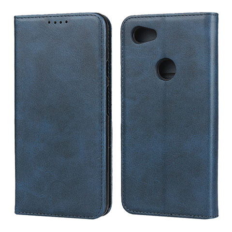 Custodia Portafoglio In Pelle Cover con Supporto per Google Pixel 3a XL Blu