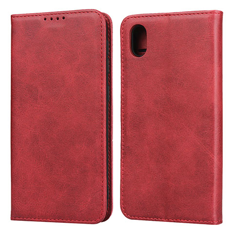 Custodia Portafoglio In Pelle Cover con Supporto per Huawei Enjoy 8S Rosso