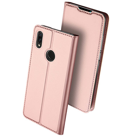 Custodia Portafoglio In Pelle Cover con Supporto per Huawei Enjoy 9 Plus Oro Rosa