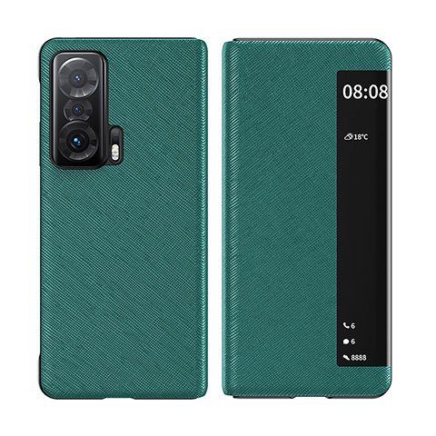 Custodia Portafoglio In Pelle Cover con Supporto per Huawei Honor Magic V 5G Verde