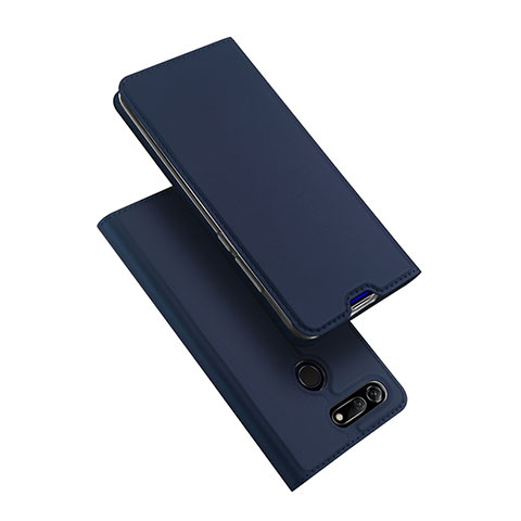 Custodia Portafoglio In Pelle Cover con Supporto per Huawei Honor V20 Blu