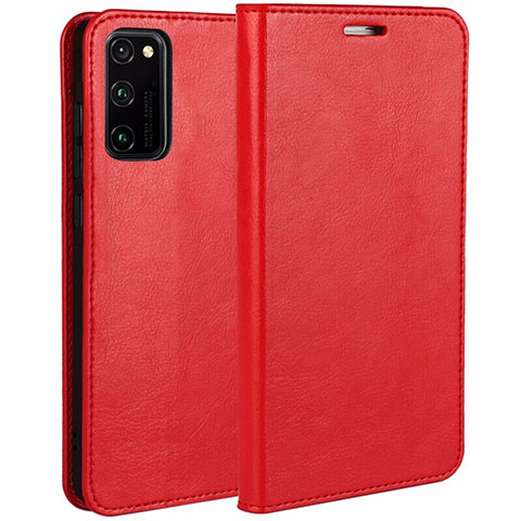 Custodia Portafoglio In Pelle Cover con Supporto per Huawei Honor View 30 Pro 5G Rosso