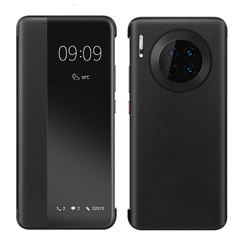 Custodia Portafoglio In Pelle Cover con Supporto per Huawei Mate 30 Pro Nero