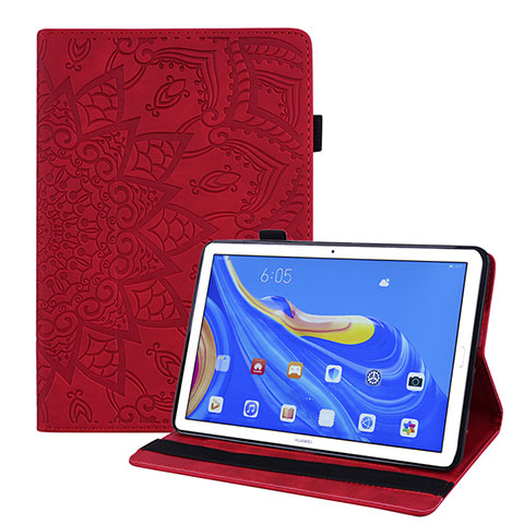 Custodia Portafoglio In Pelle Cover con Supporto per Huawei MatePad 10.8 Rosso