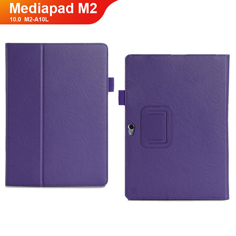 Custodia Portafoglio In Pelle Cover con Supporto per Huawei MediaPad M2 10.0 M2-A10L Viola