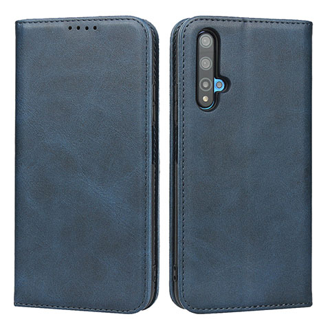 Custodia Portafoglio In Pelle Cover con Supporto per Huawei Nova 5T Blu