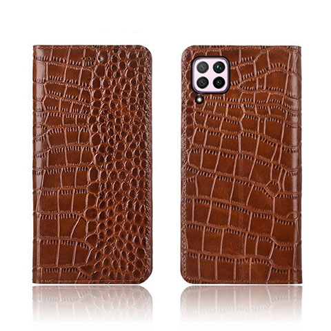 Custodia Portafoglio In Pelle Cover con Supporto per Huawei Nova 7i Arancione